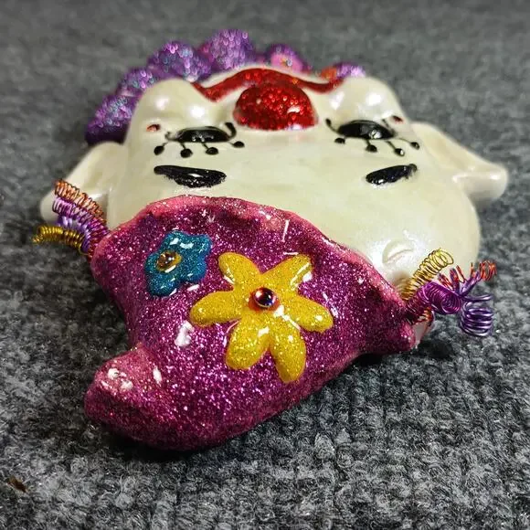 Clown Wall Plaques Ceramic Face Heads Colorful Circus Carnival Decor Pair Set - Picture 5 of 13